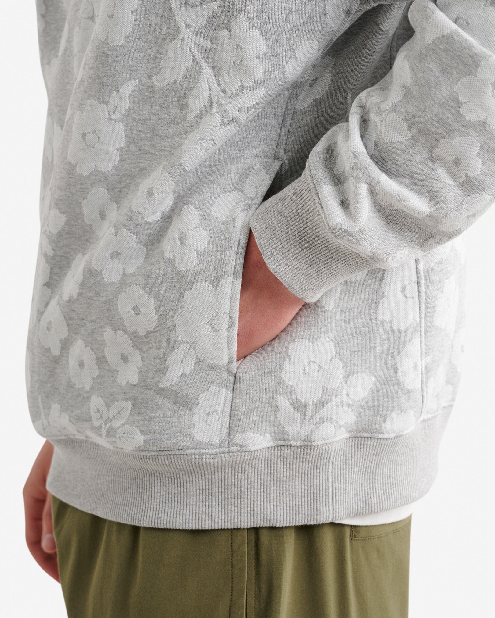 Floral Jacquard Hoodie