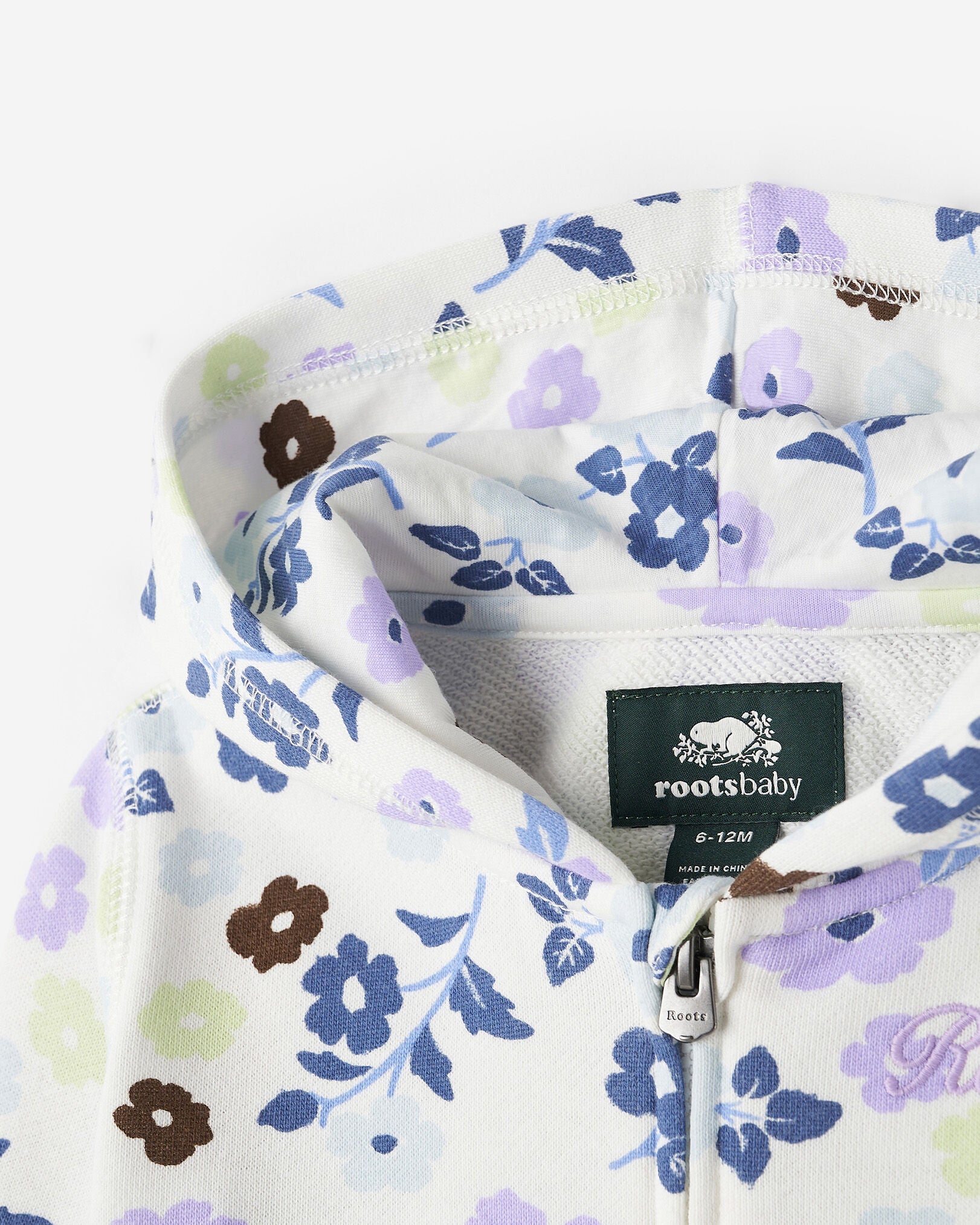 Baby Floral Full Zip Hoodie