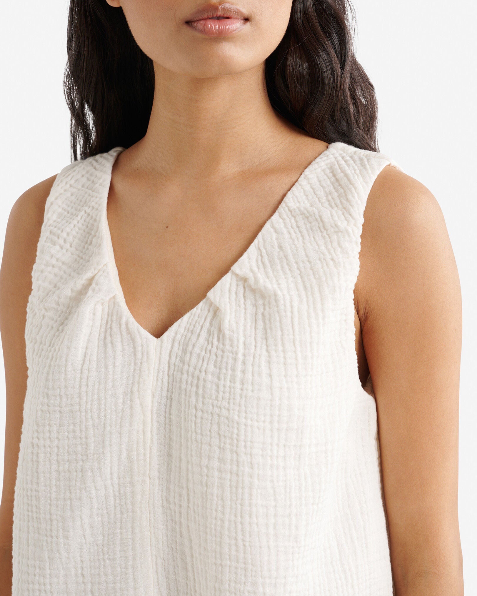 Isla Cotton Gauze Gathered Tank