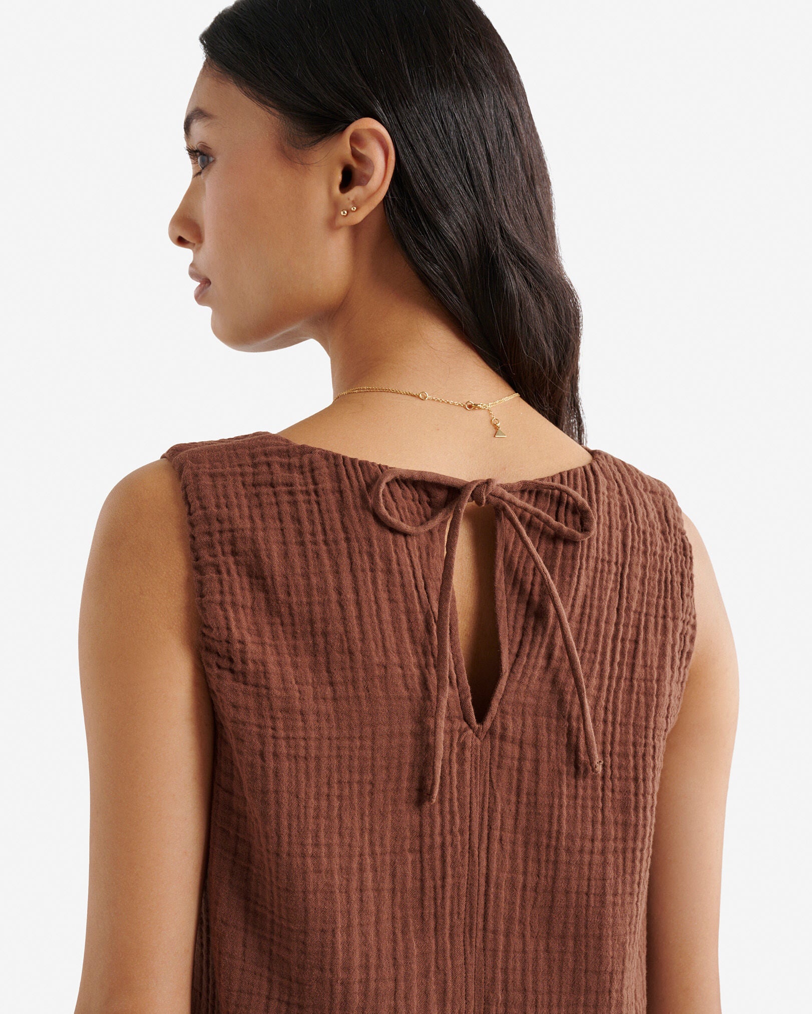 Isla Cotton Gauze Gathered Tank