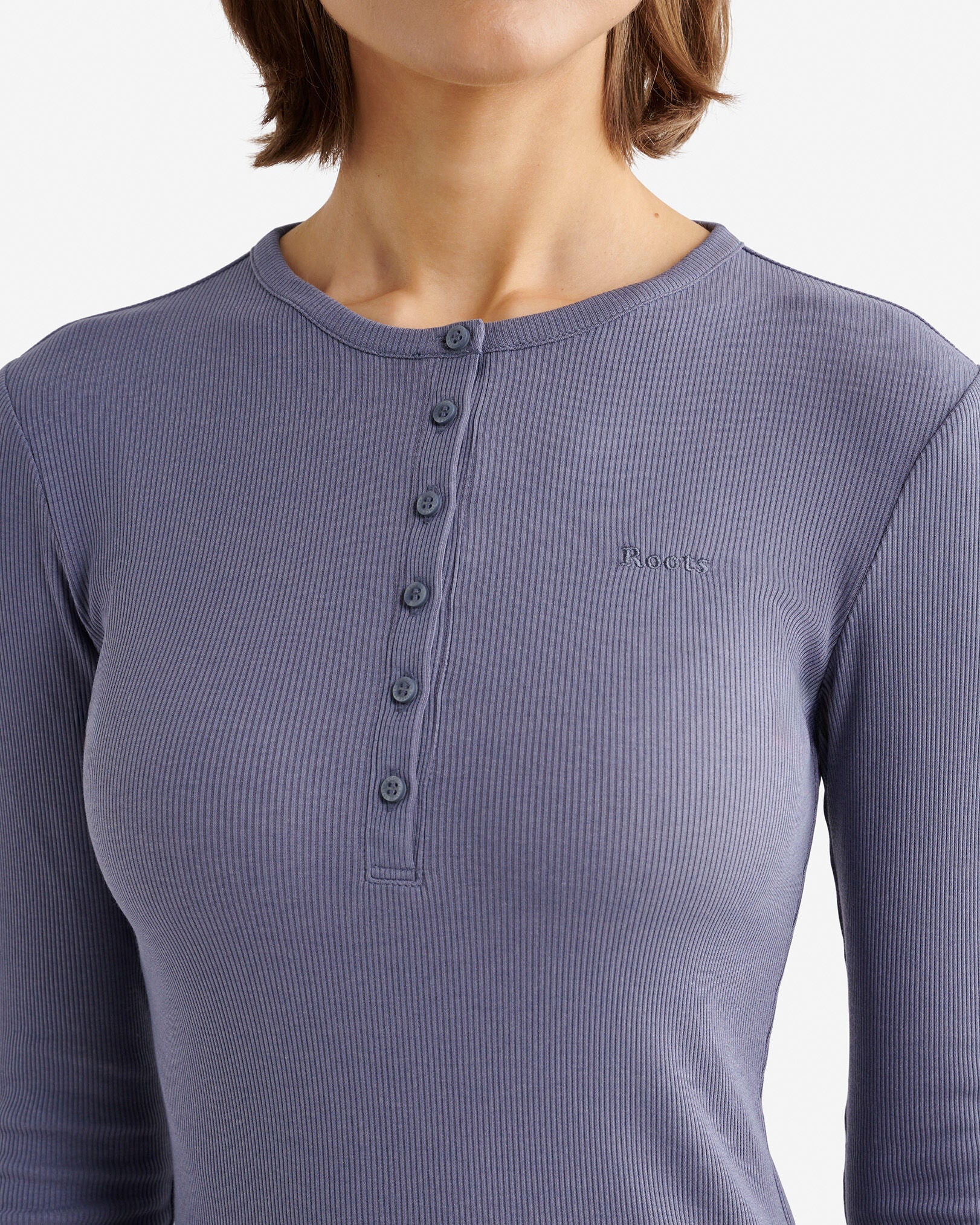 Roam Rib Fitted Long Sleeve Henley