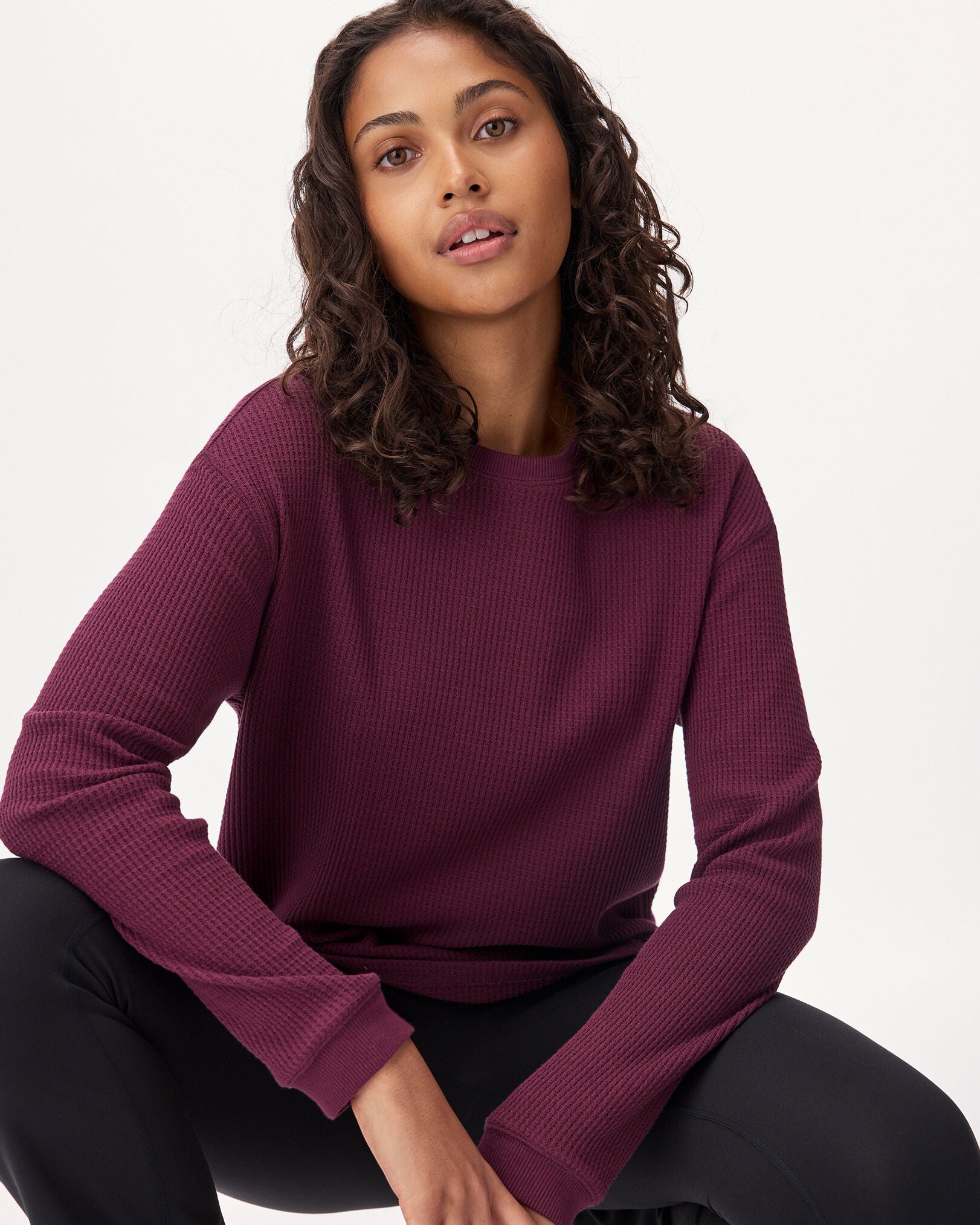 Waffle Long Sleeve Top