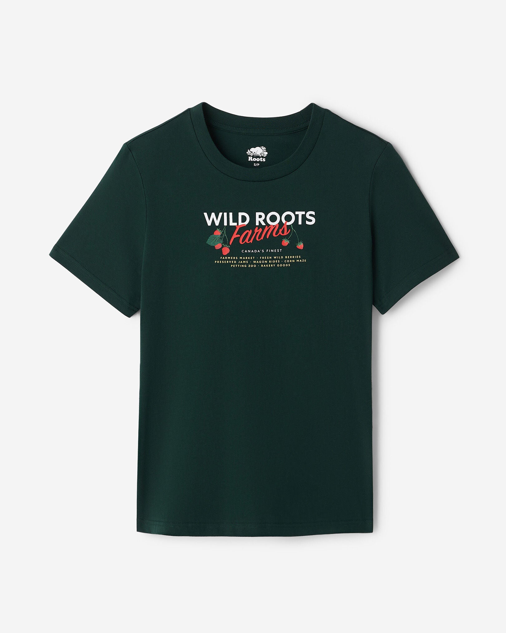 Womens Roots Fruit Stamp T-Shirt