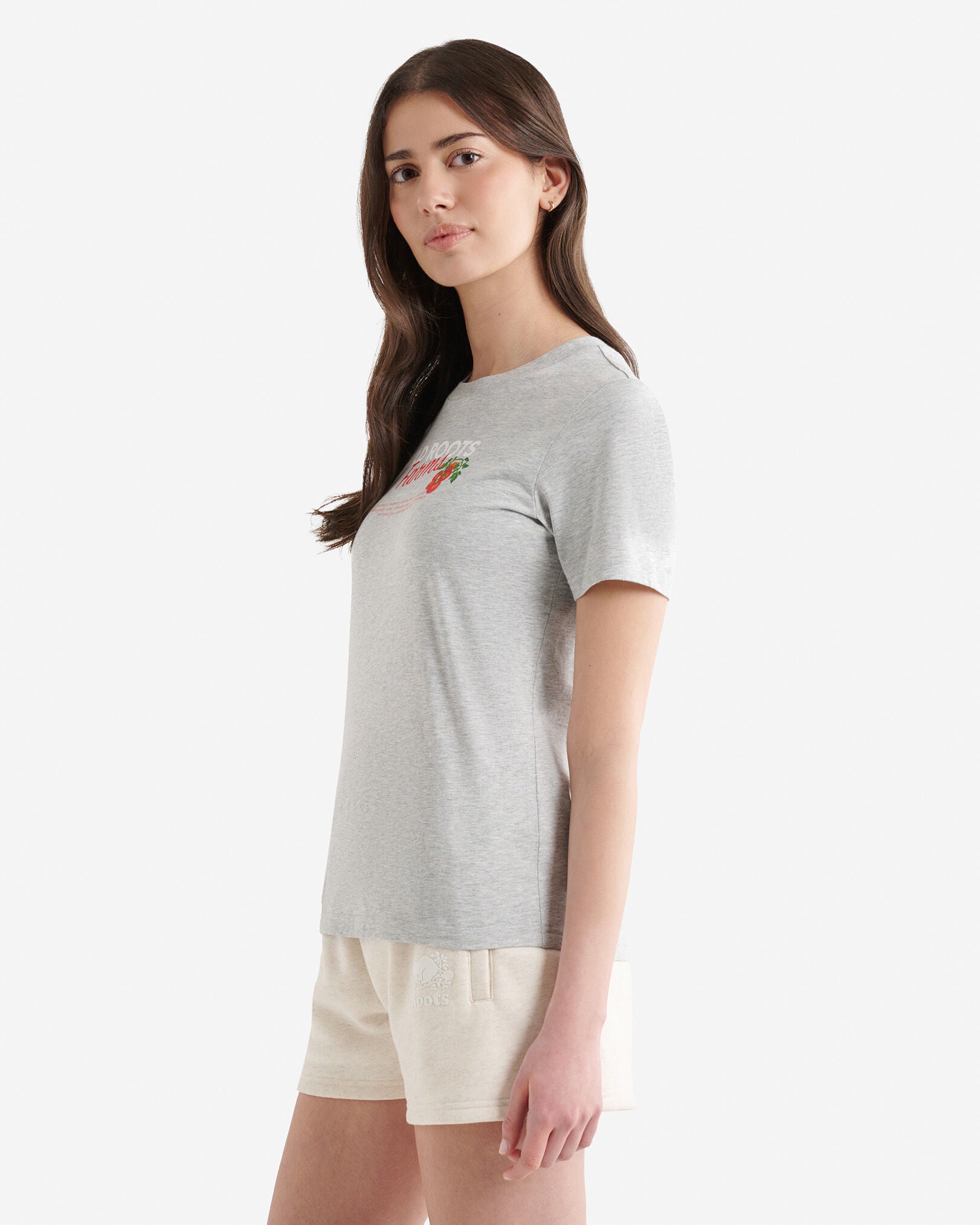 Womens Roots Fruit Stamp T-Shirt
