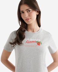 Womens Roots Fruit Stamp T-Shirt