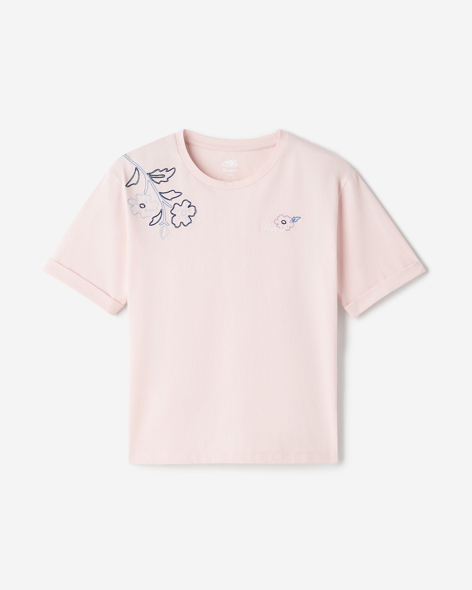 Womens Roots Script Floral T-Shirt
