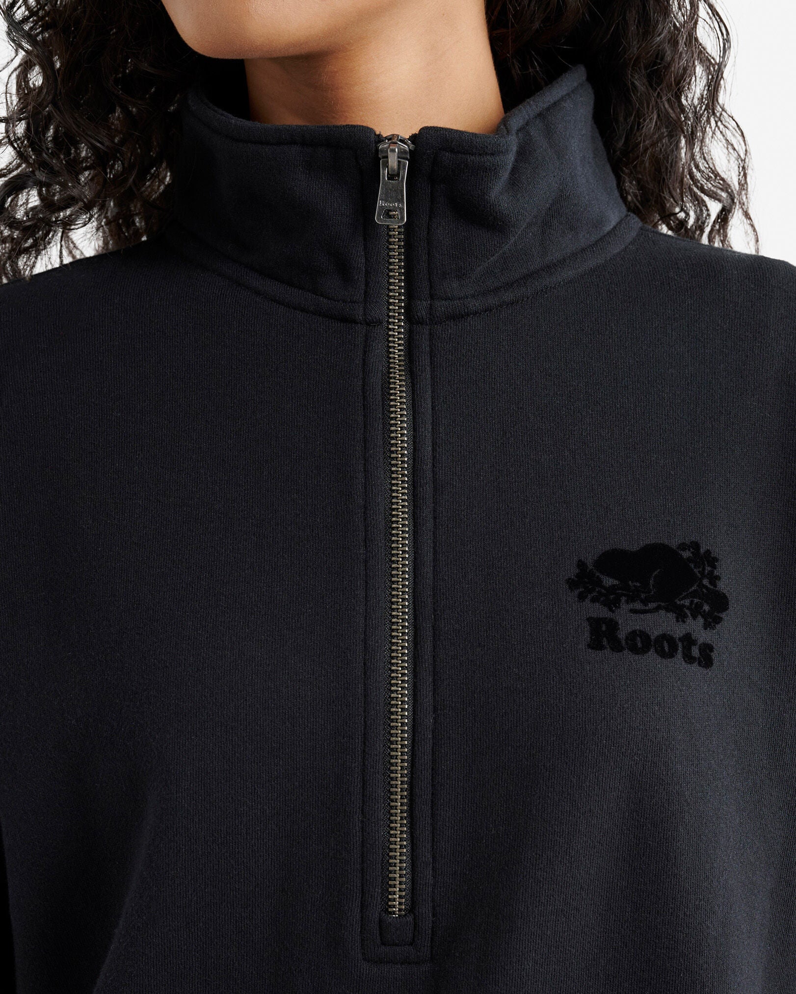 Organic Cooper Relaxed Quarter Zip Stein