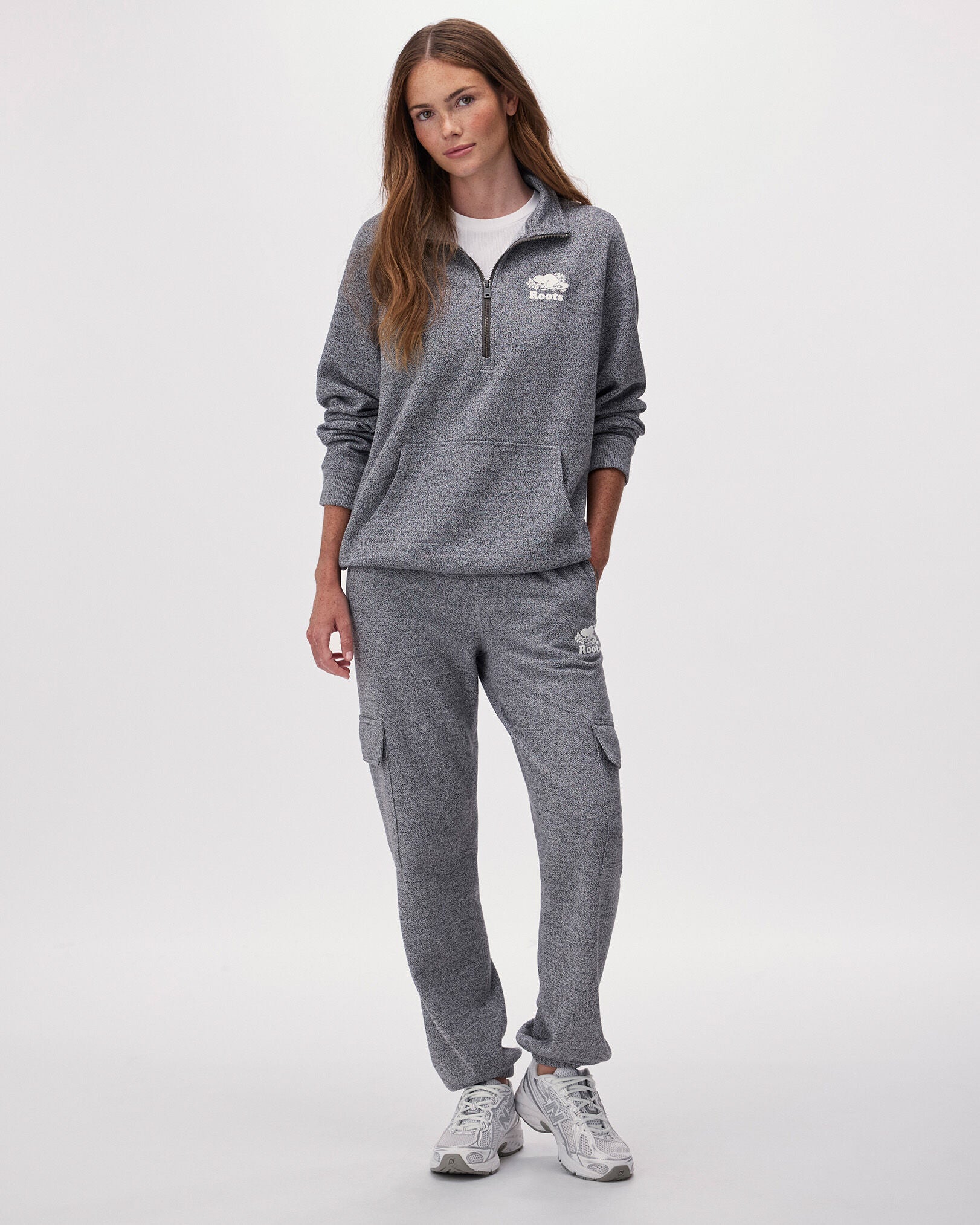 Organic Cooper Relaxed Quarter Zip Stein