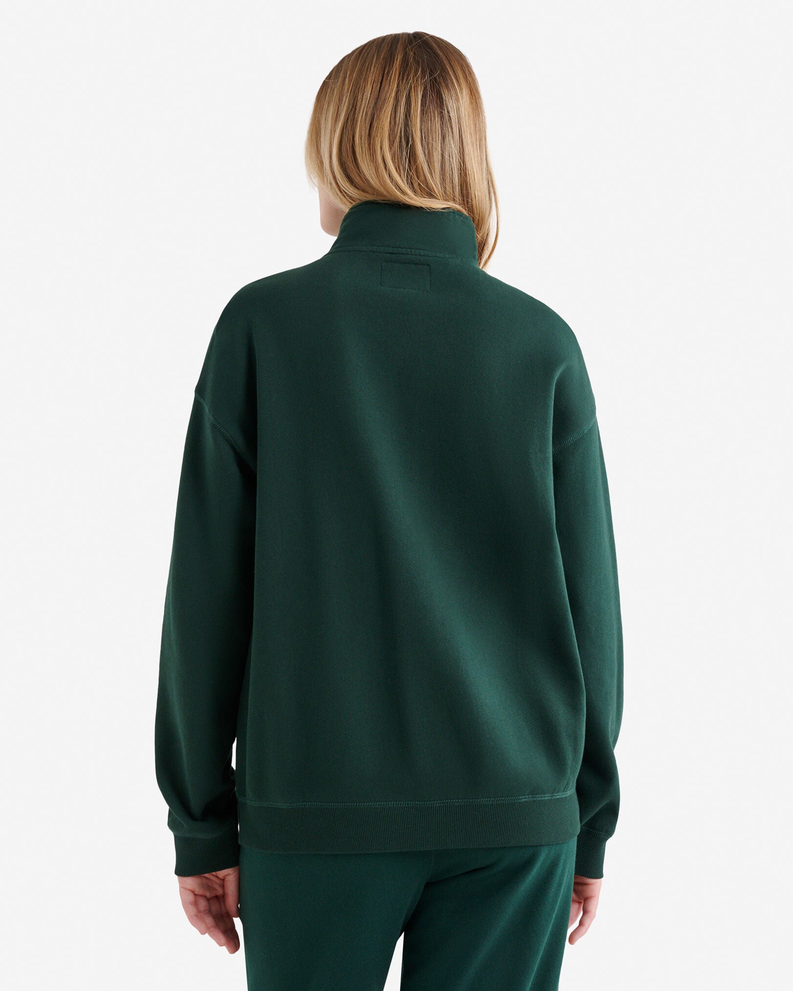 Organic Cooper Relaxed Quarter Zip Stein