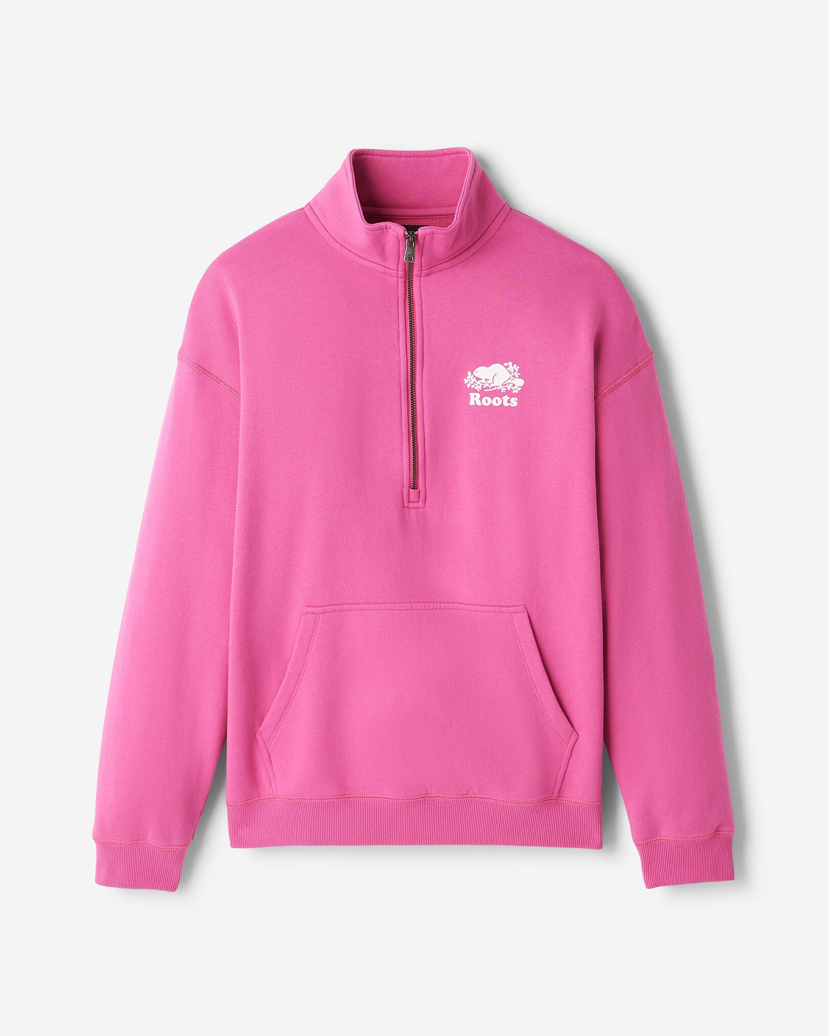Organic Cooper Relaxed Quarter Zip Stein
