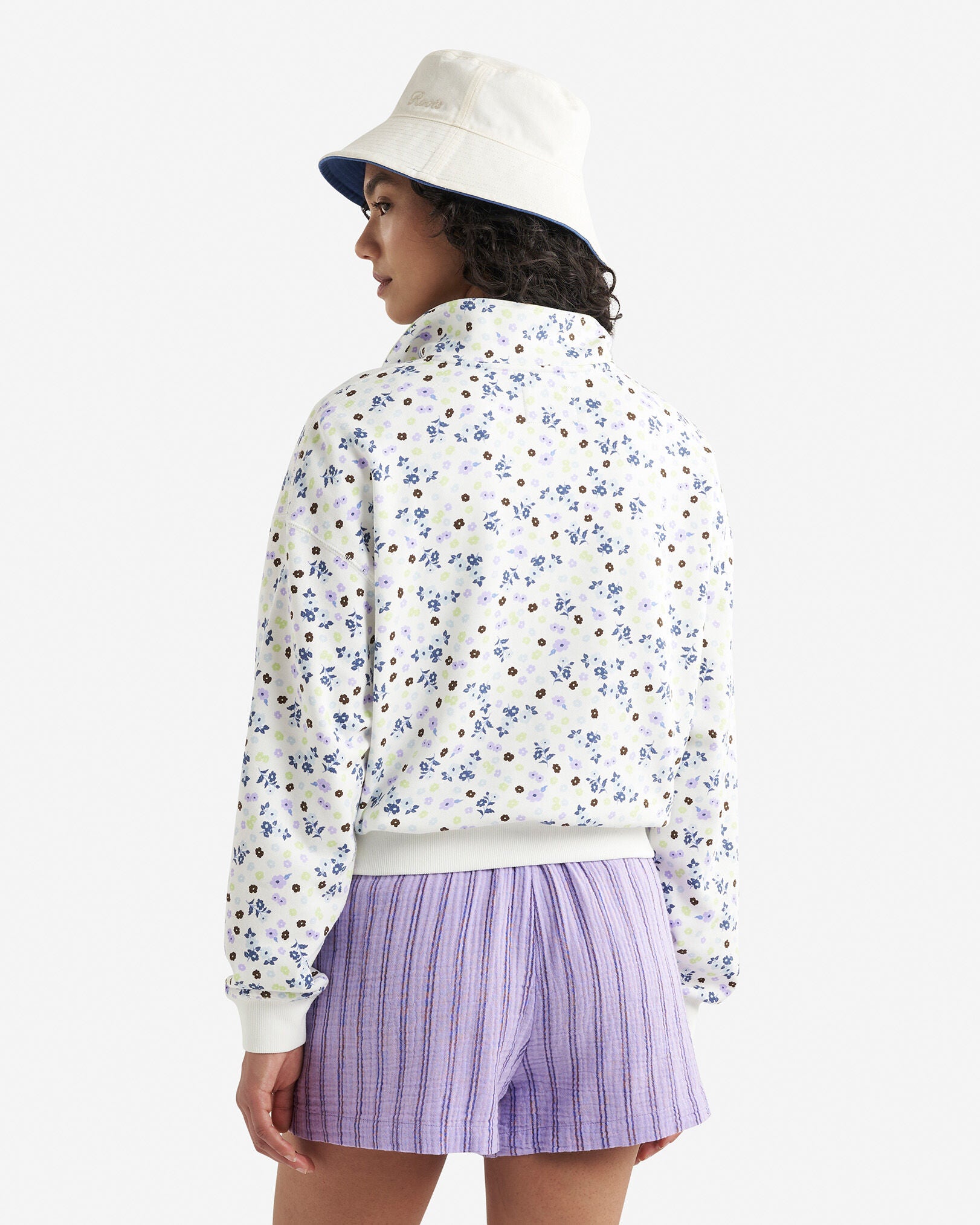 Roots Floral Quarter Zip