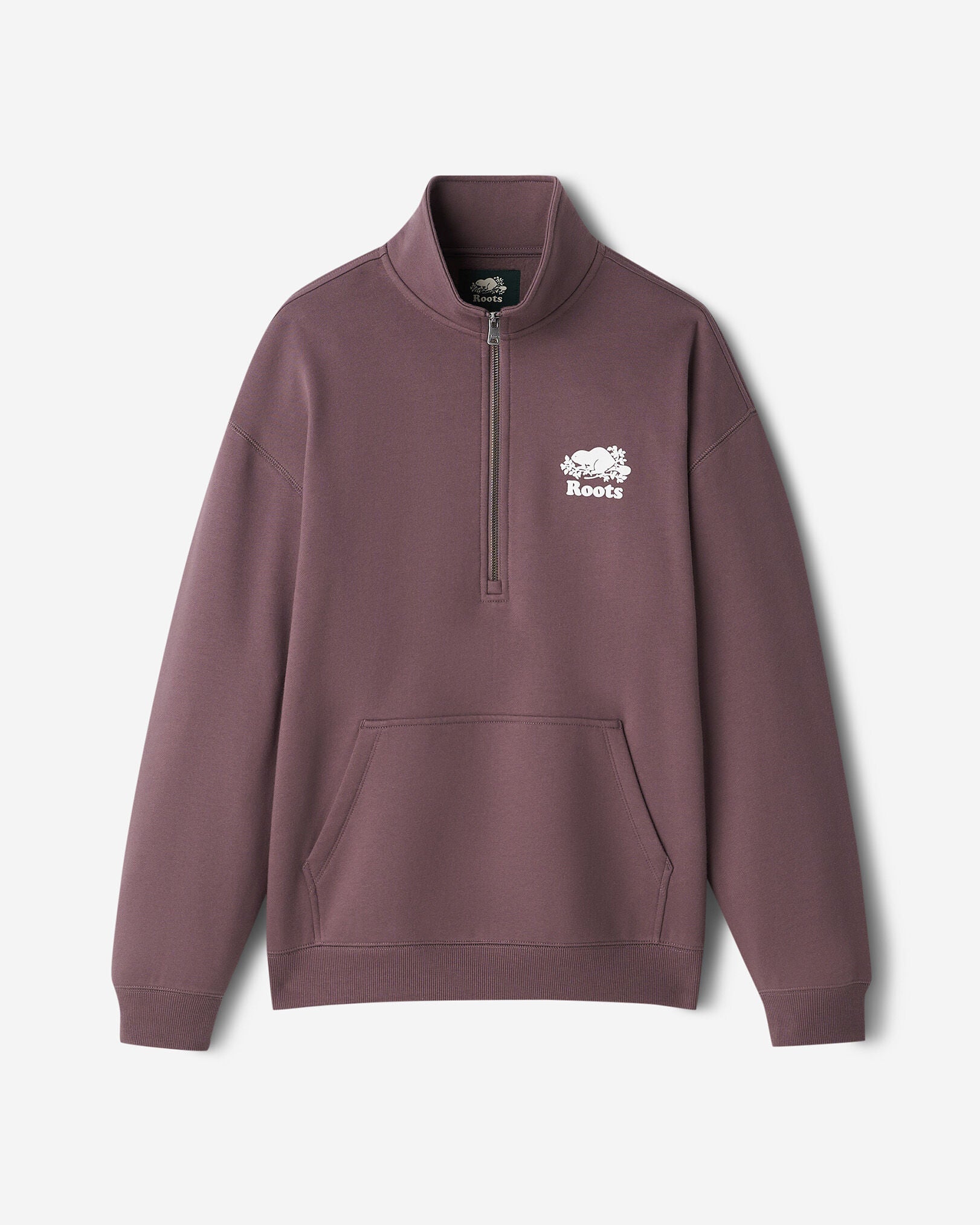 Organic Cooper Relaxed Quarter Zip Stein