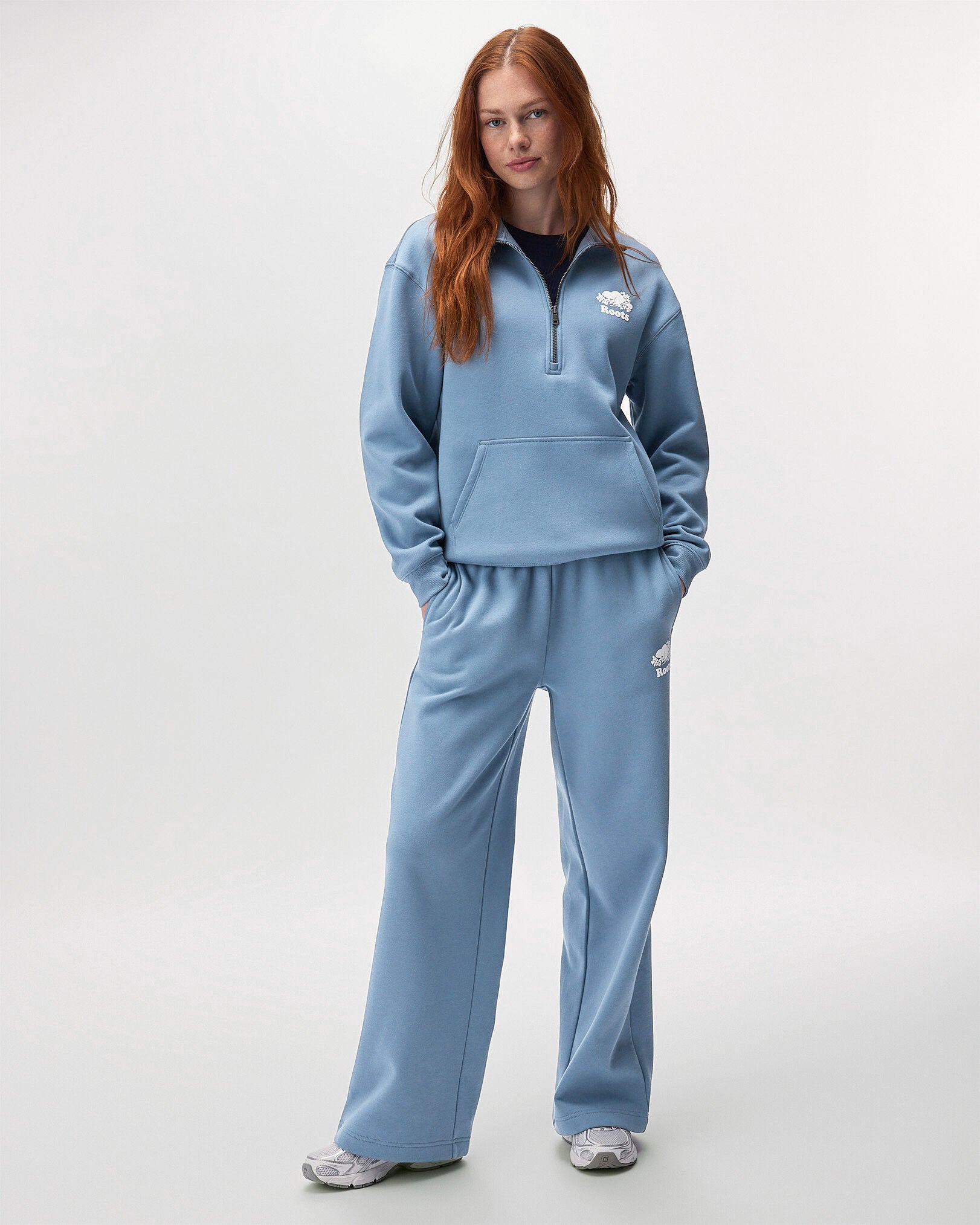 Organic Cooper Relaxed Quarter Zip Stein