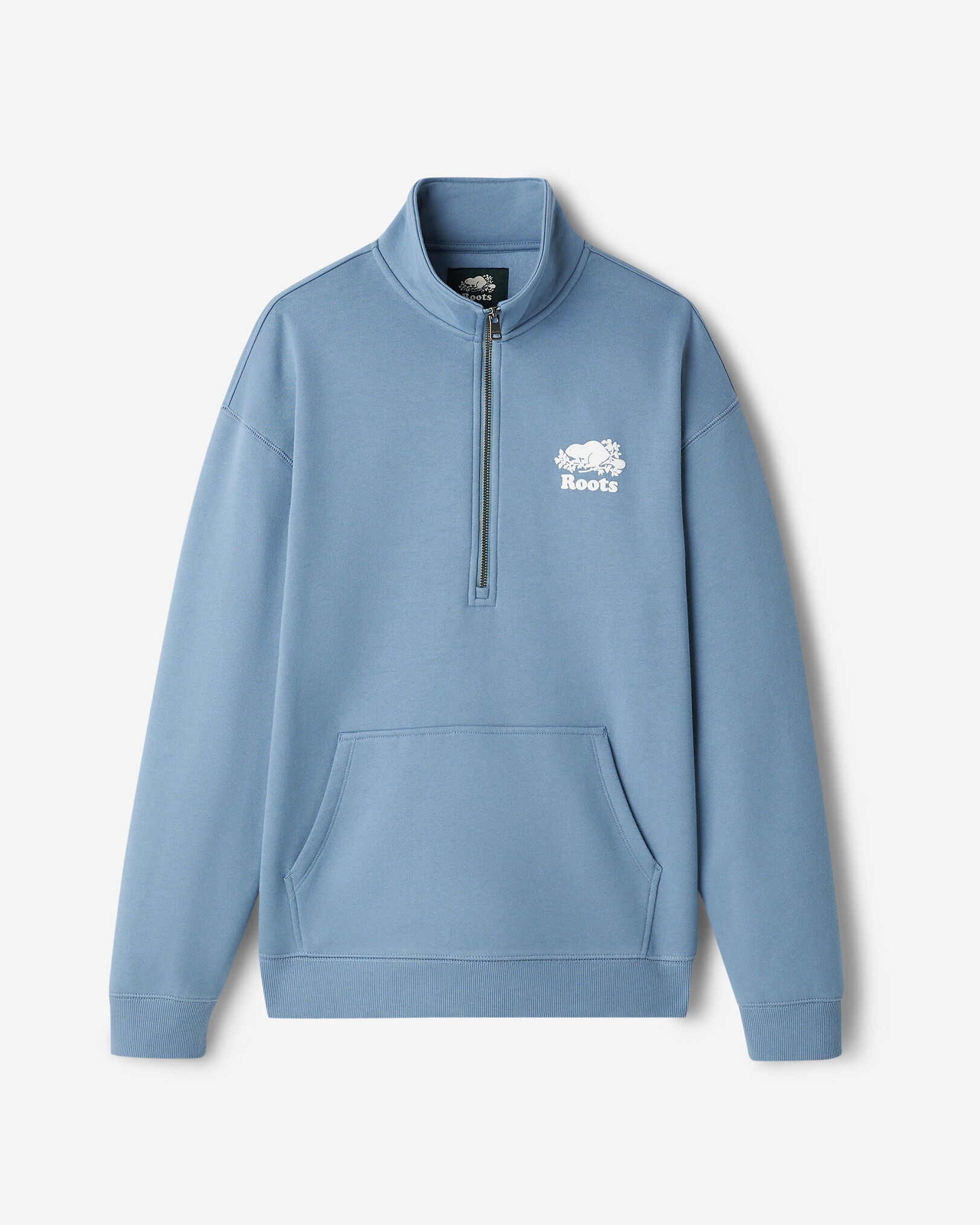Organic Cooper Relaxed Quarter Zip Stein
