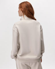 Organic Cooper Relaxed Quarter Zip Stein