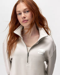 Organic Cooper Relaxed Quarter Zip Stein