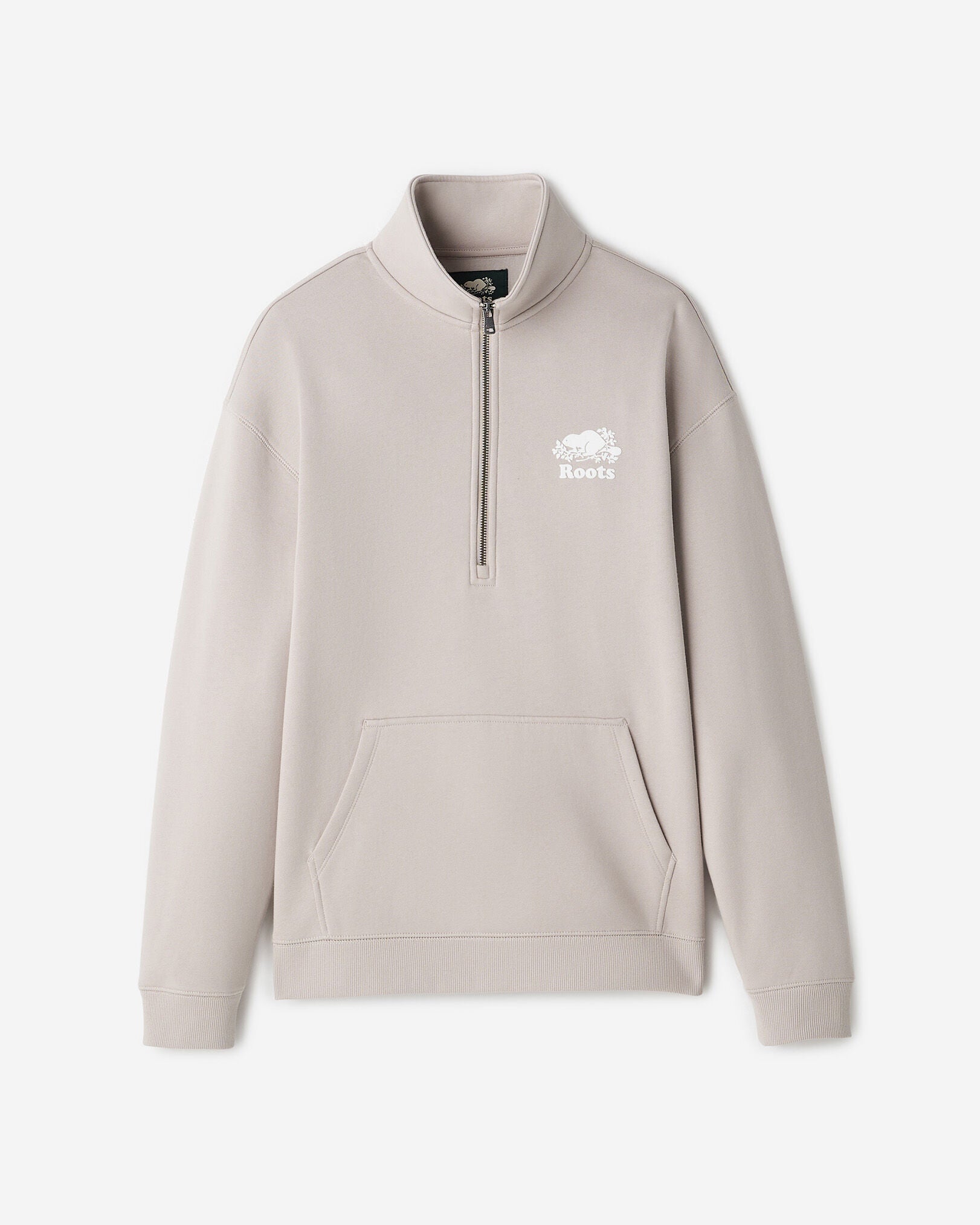 Organic Cooper Relaxed Quarter Zip Stein