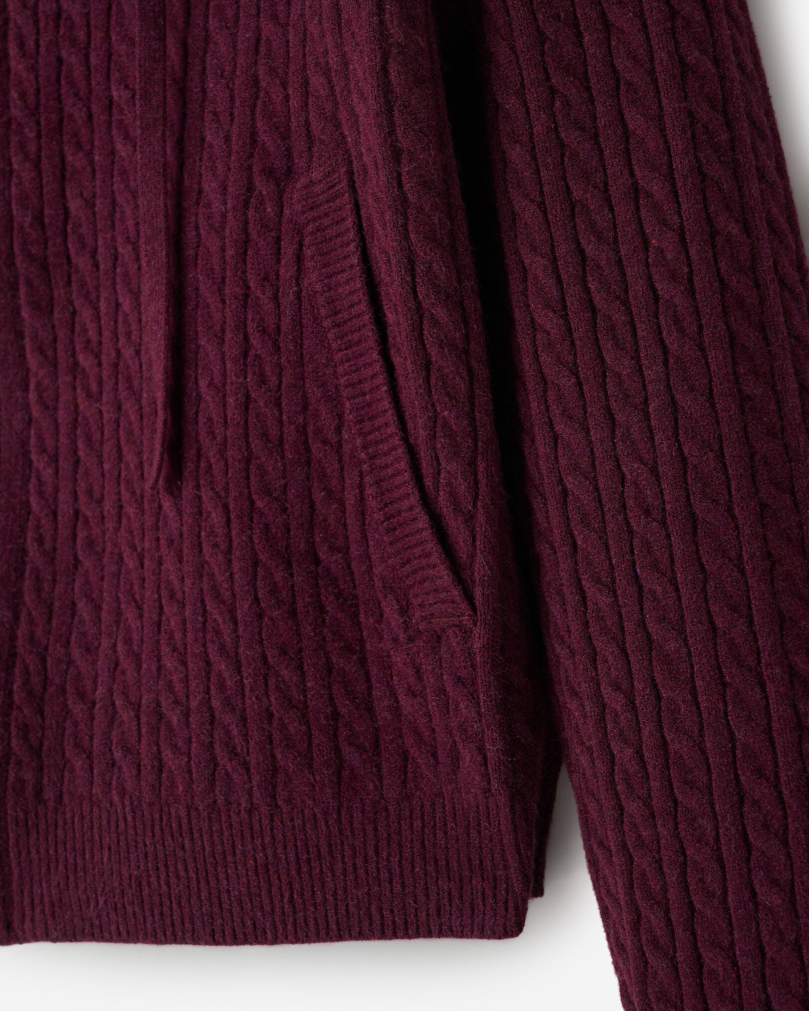 Bowen Cable Knit Full Zip Hoodie