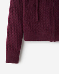 Bowen Cable Knit Full Zip Hoodie