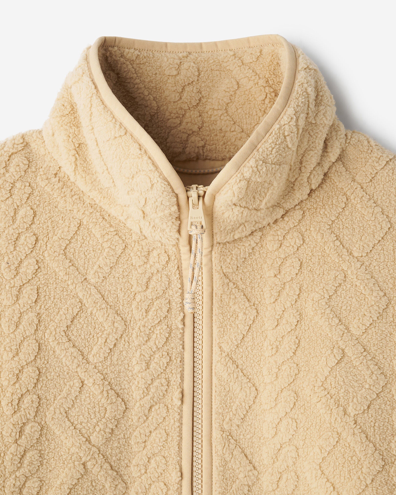 Cable Shearling Fleece Quarter Zip