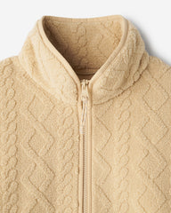 Cable Shearling Fleece Quarter Zip