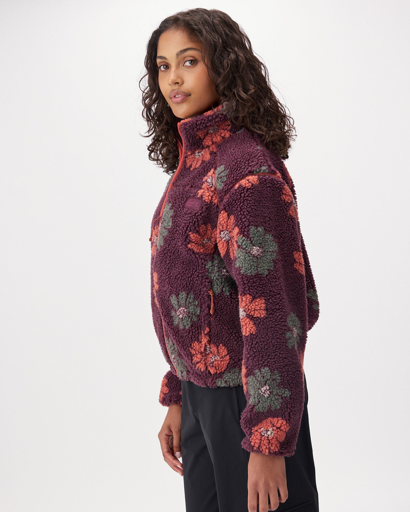Alta Shearling Fleece Floral Jacket