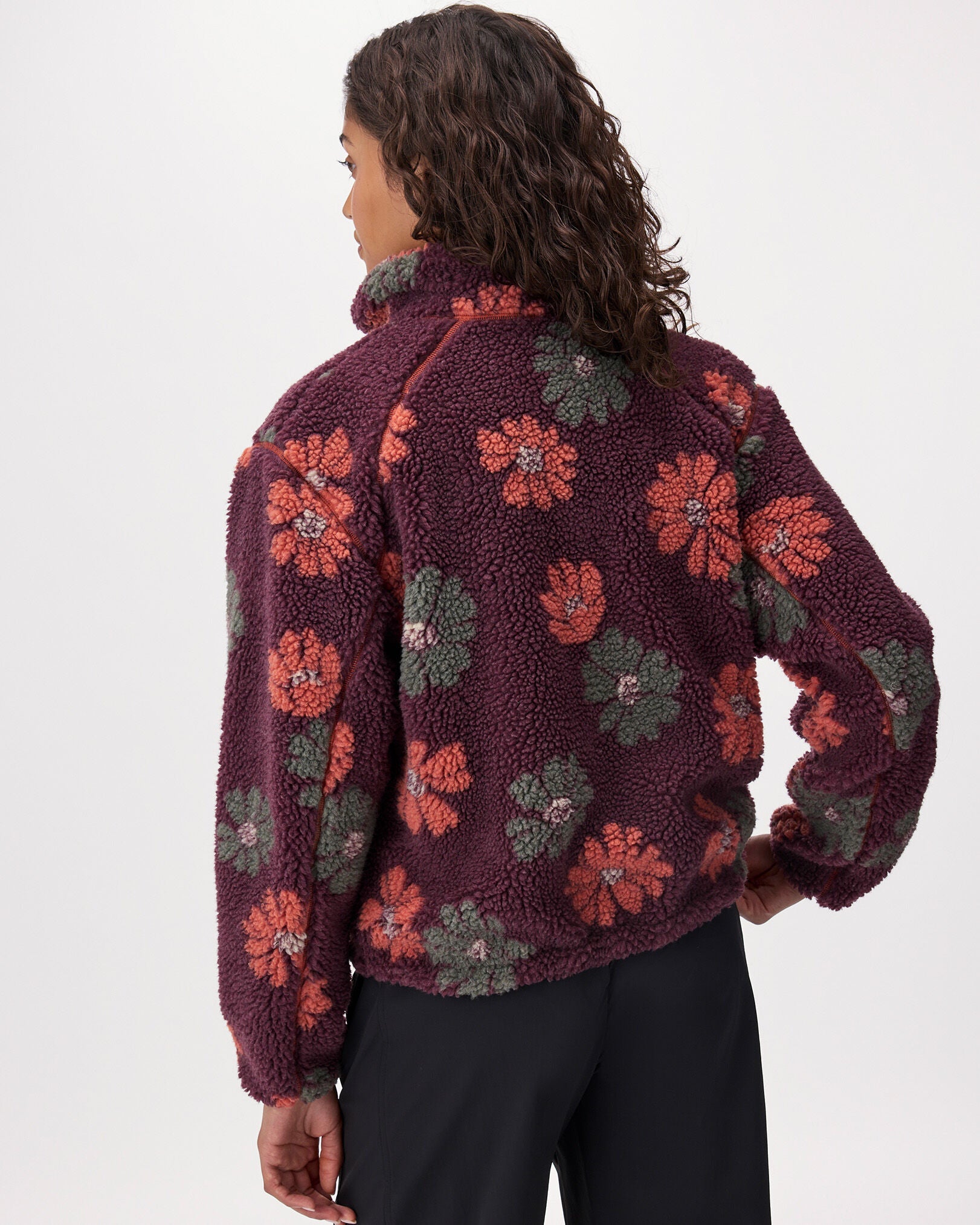Alta Shearling Fleece Floral Jacket