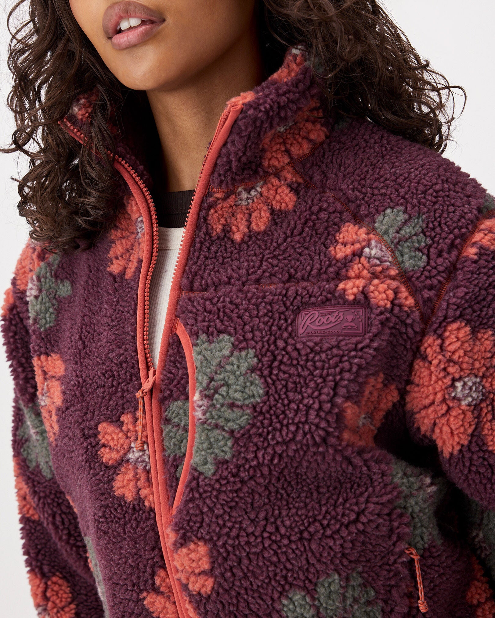 Alta Shearling Fleece Floral Jacket