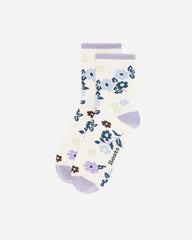 Adult Floral Print Quarter Sock