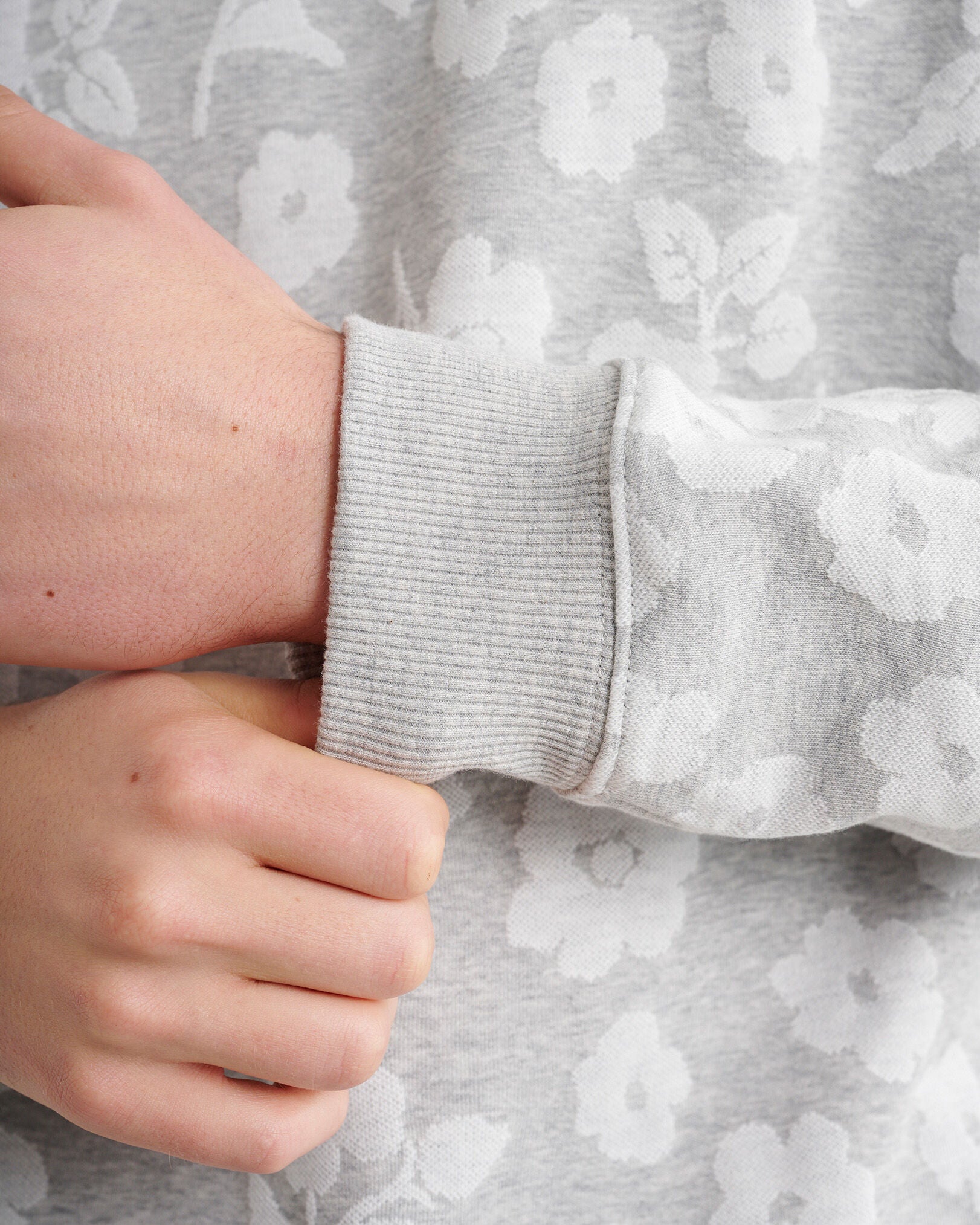 Floral Jacquard Hoodie