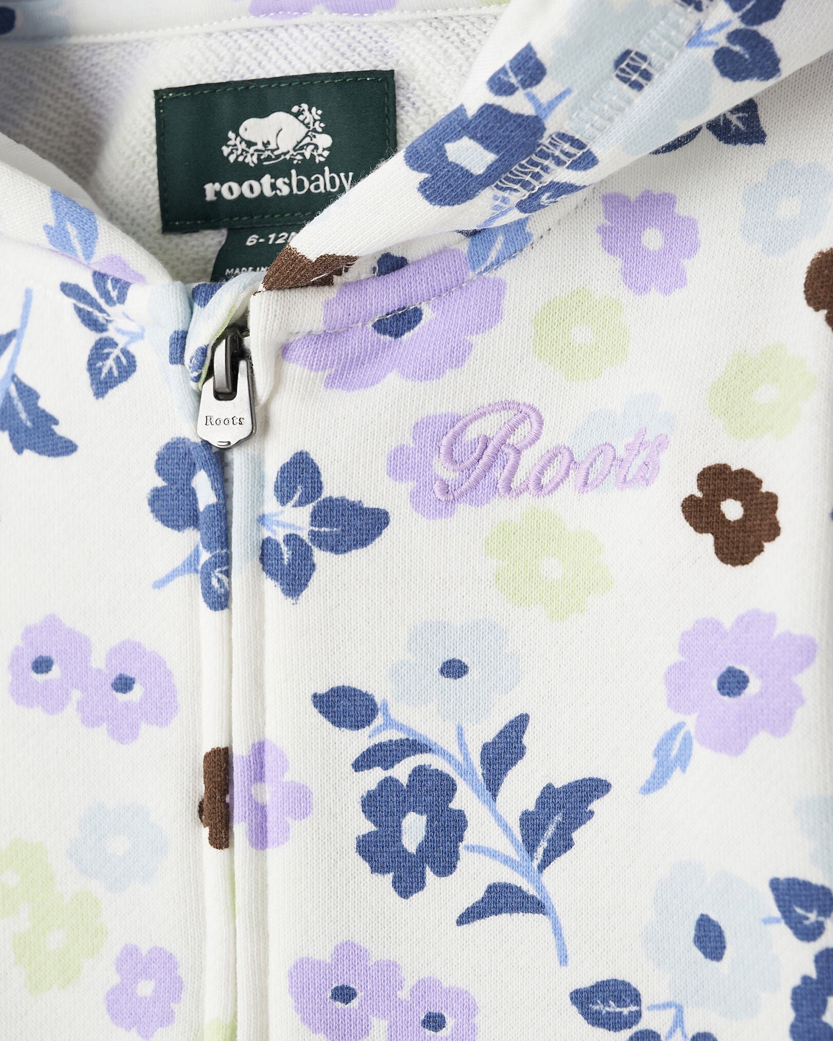 Baby Floral Full Zip Hoodie