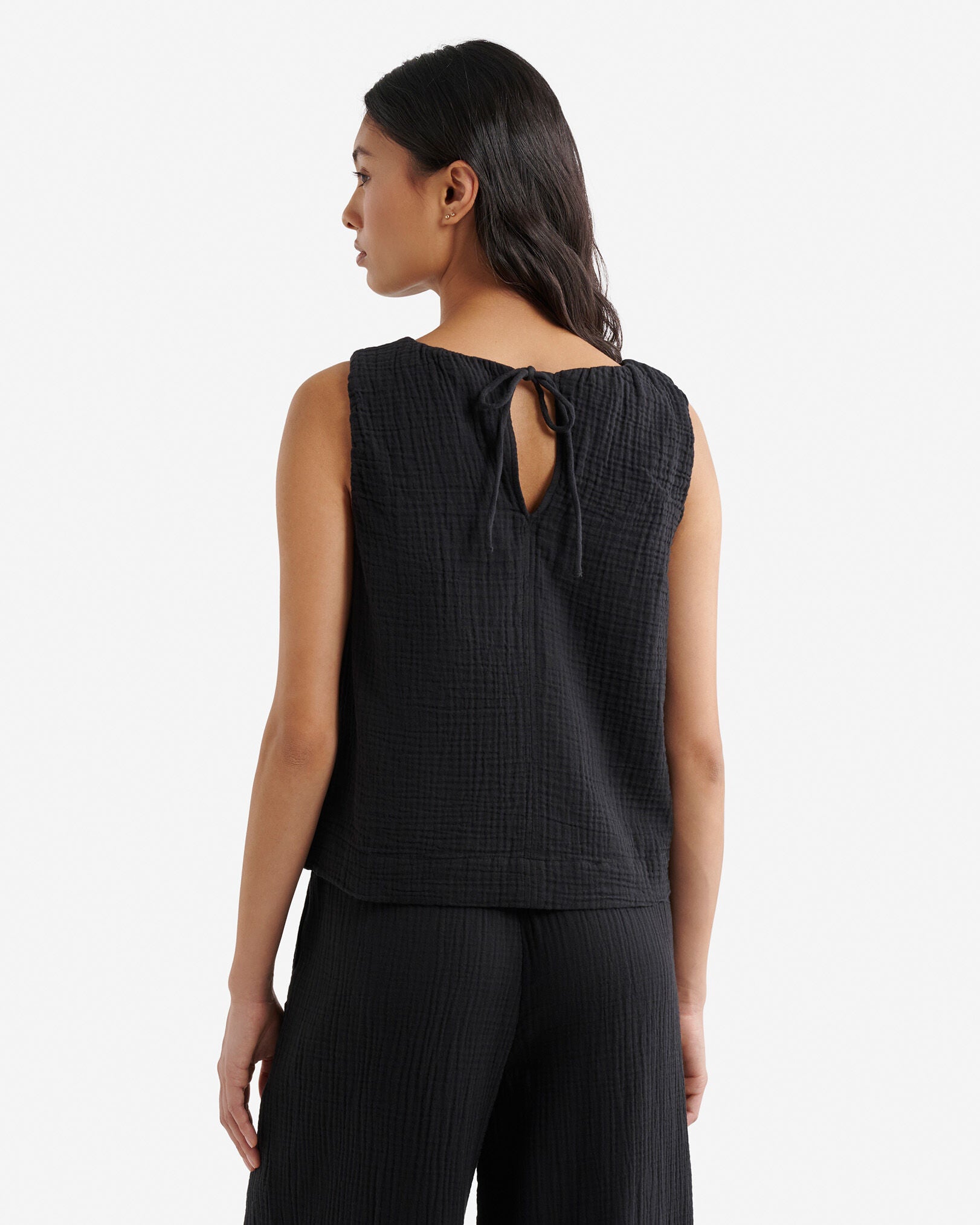 Isla Cotton Gauze Gathered Tank
