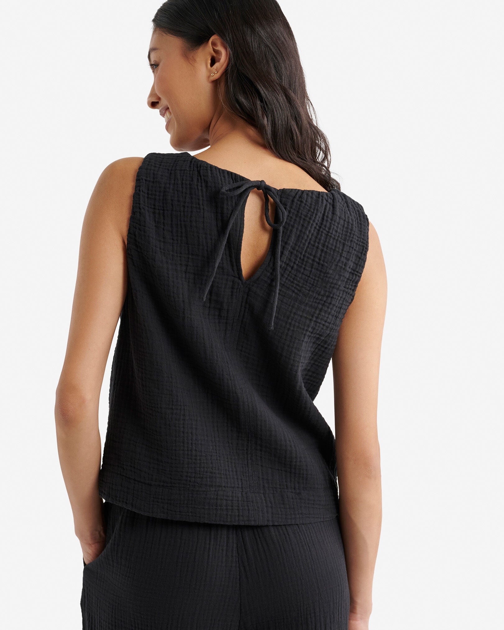 Isla Cotton Gauze Gathered Tank