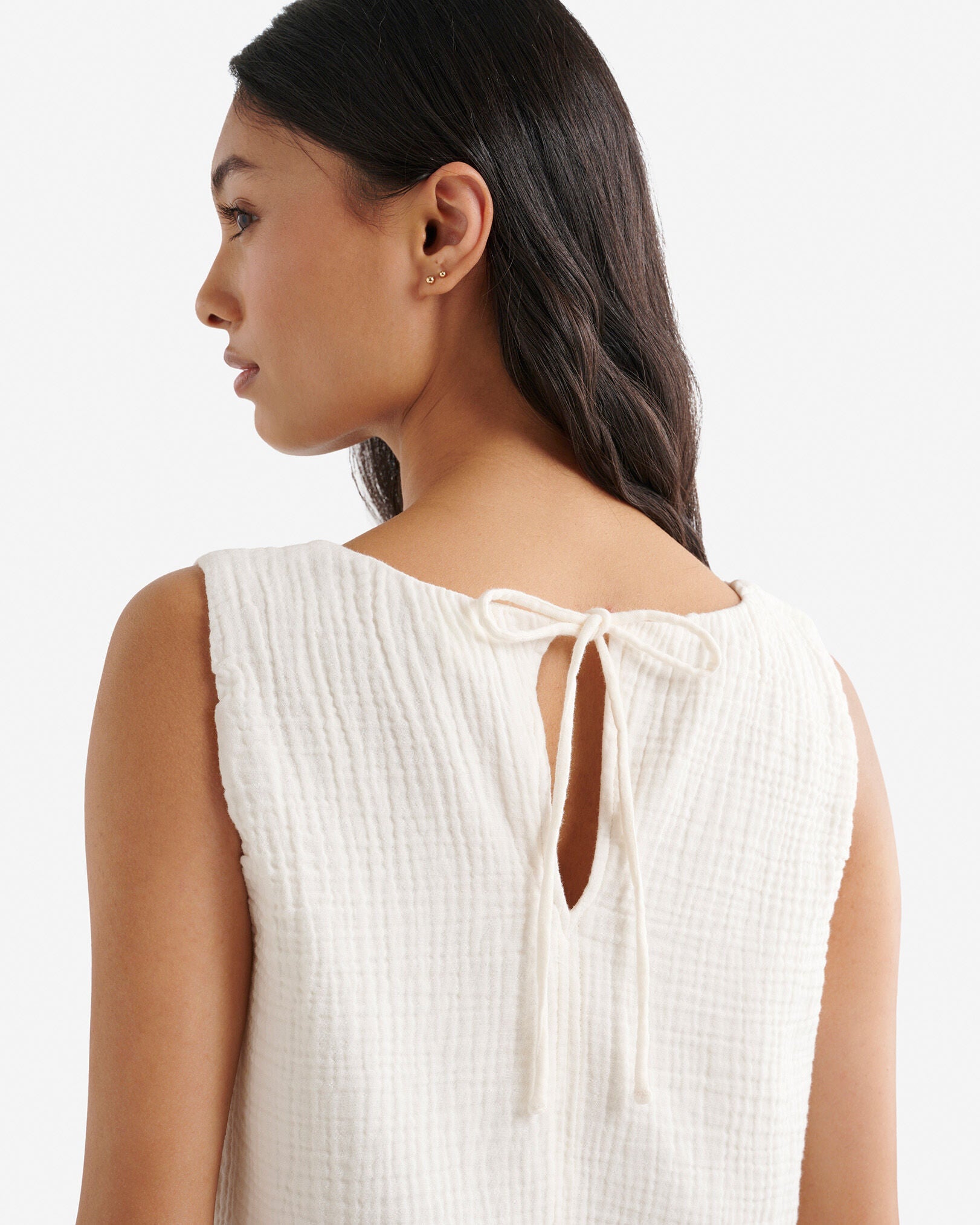 Isla Cotton Gauze Gathered Tank