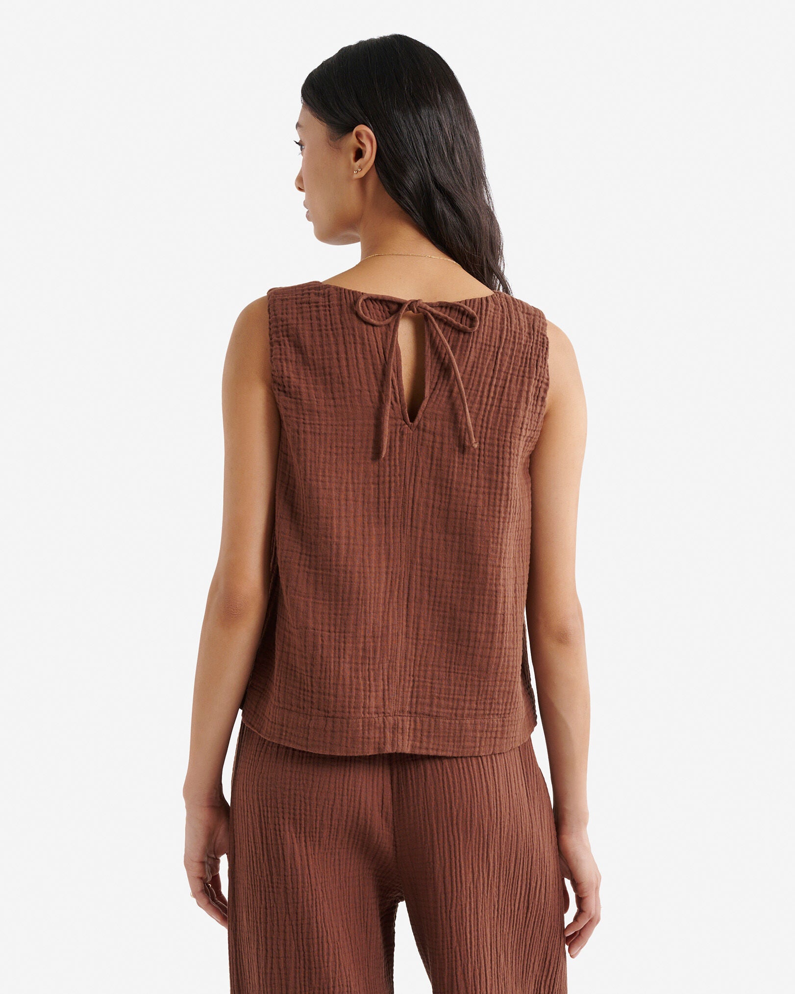 Isla Cotton Gauze Gathered Tank