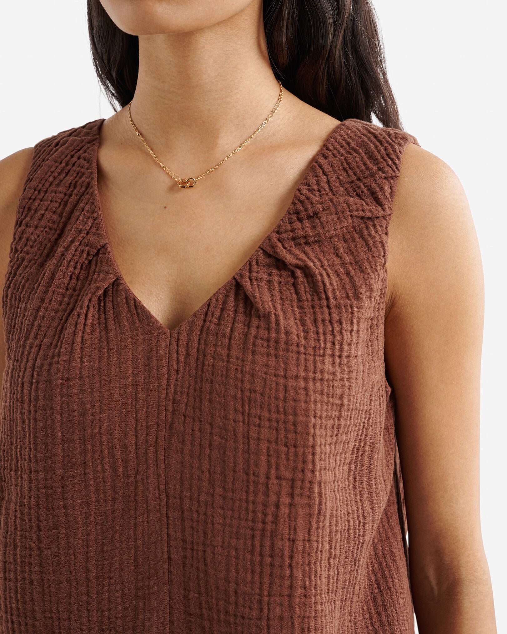 Isla Cotton Gauze Gathered Tank