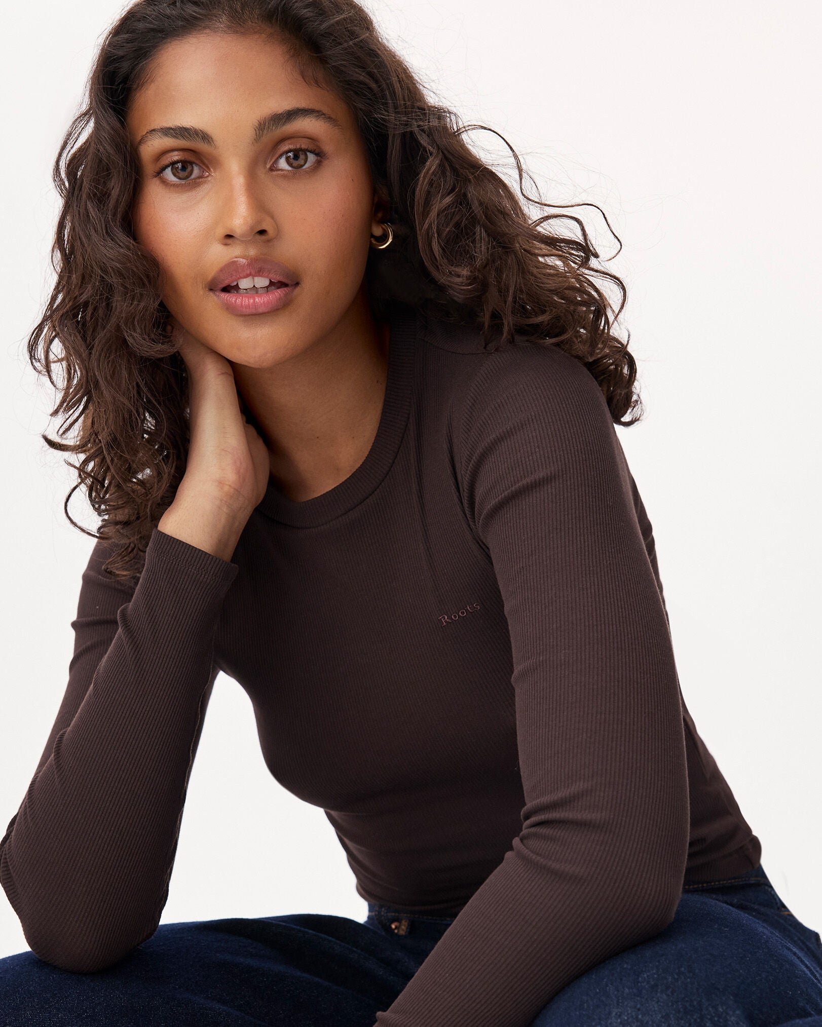 Roam Rib Fitted Long Sleeve Top