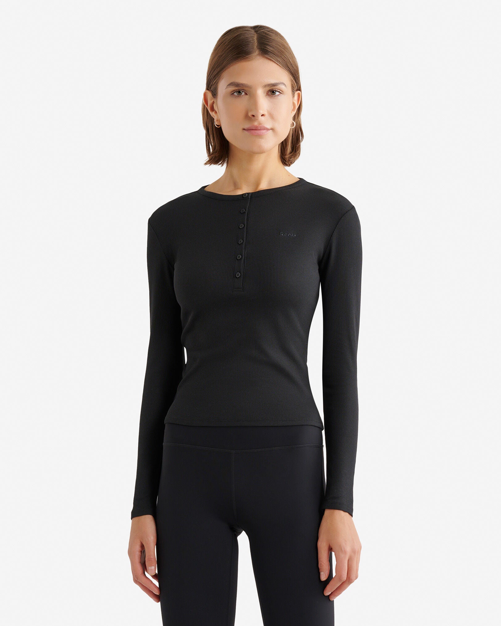 Roam Rib Fitted Long Sleeve Henley