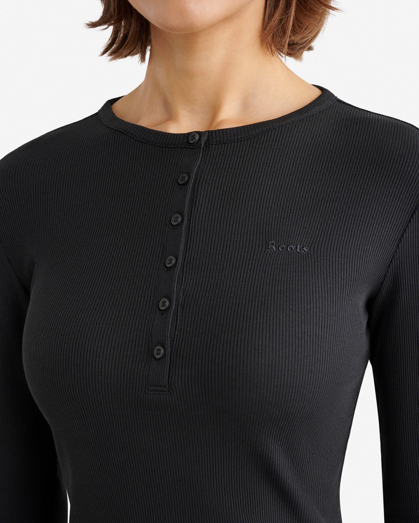 Roam Rib Fitted Long Sleeve Henley