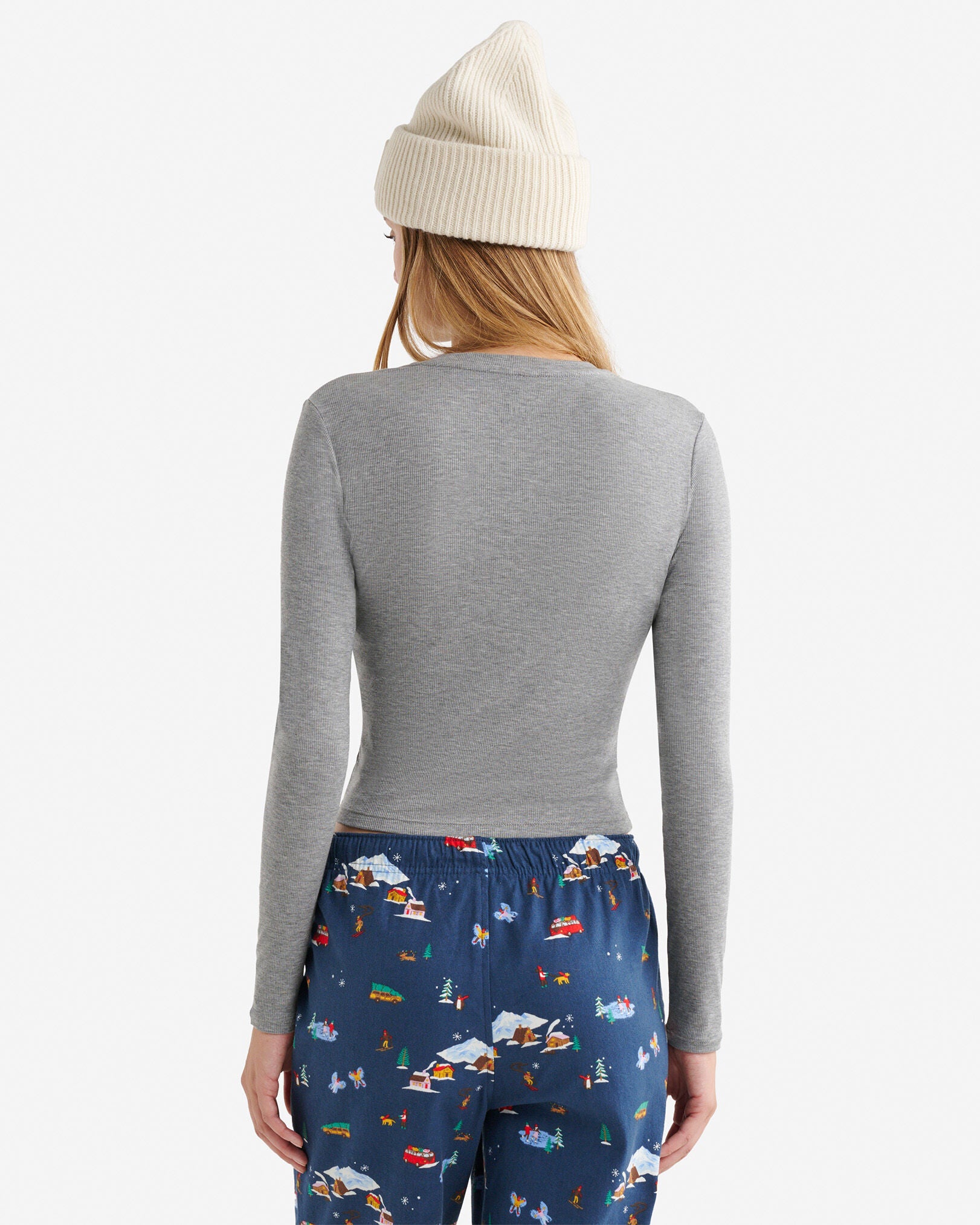 Womens Holiday Fitted Long Sleeve Top