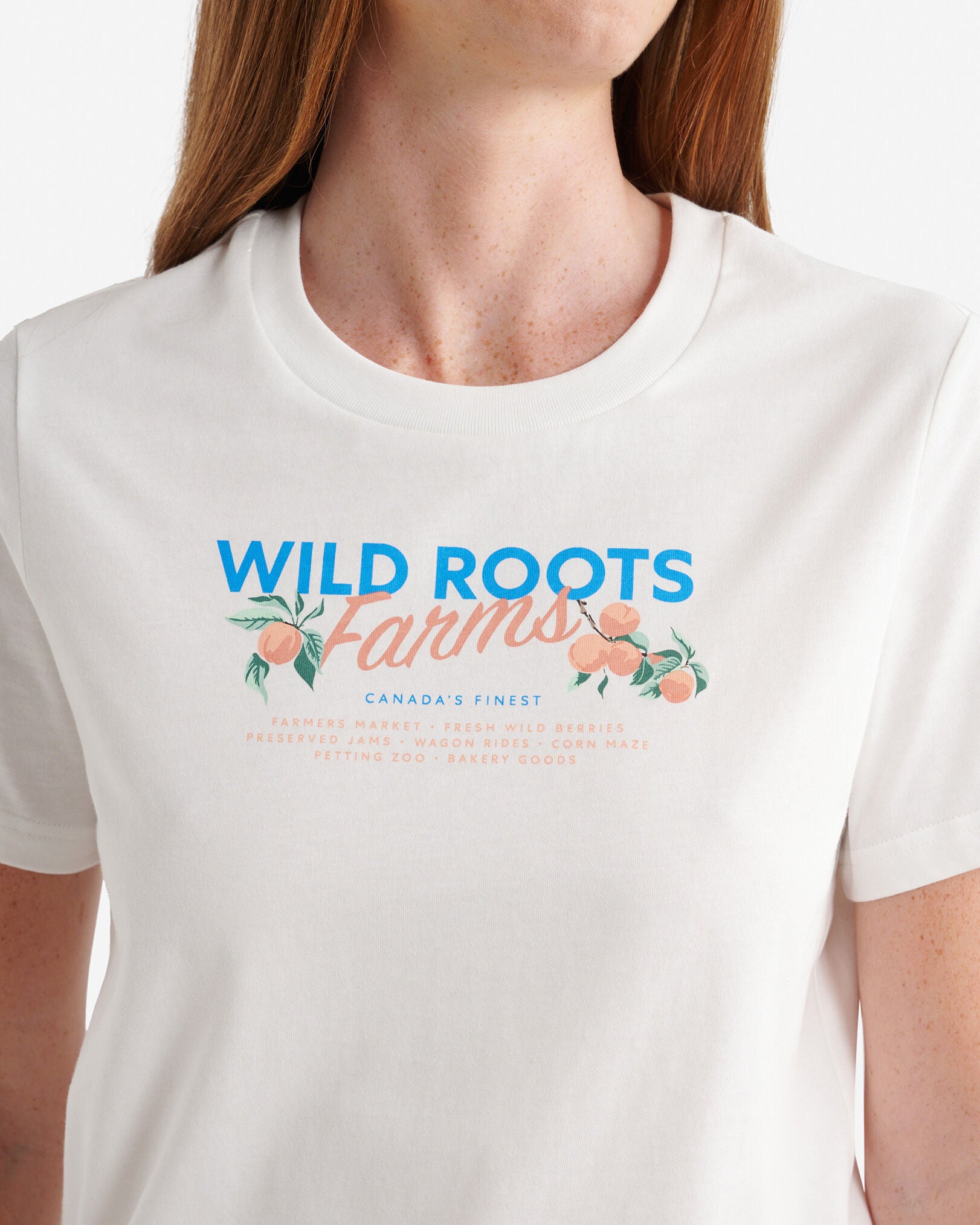 Womens Roots Fruit Stamp T-Shirt