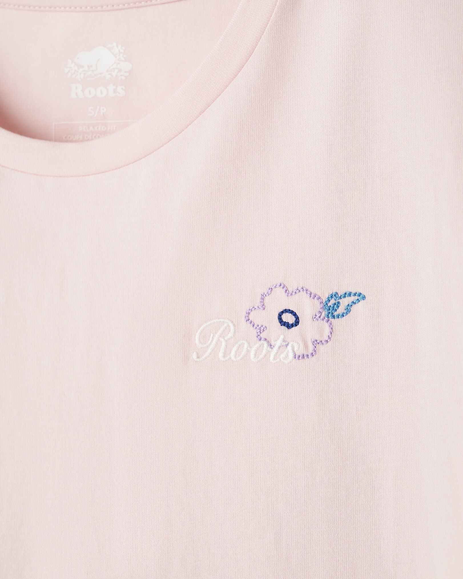Womens Roots Script Floral T-Shirt