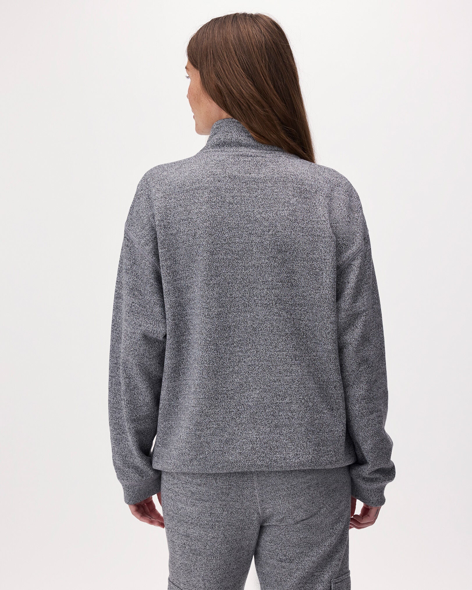 Organic Cooper Relaxed Quarter Zip Stein