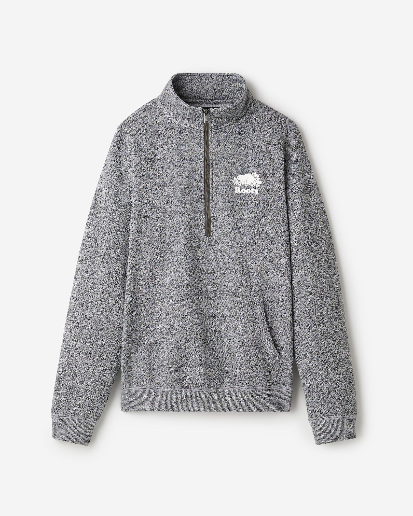 Organic Cooper Relaxed Quarter Zip Stein