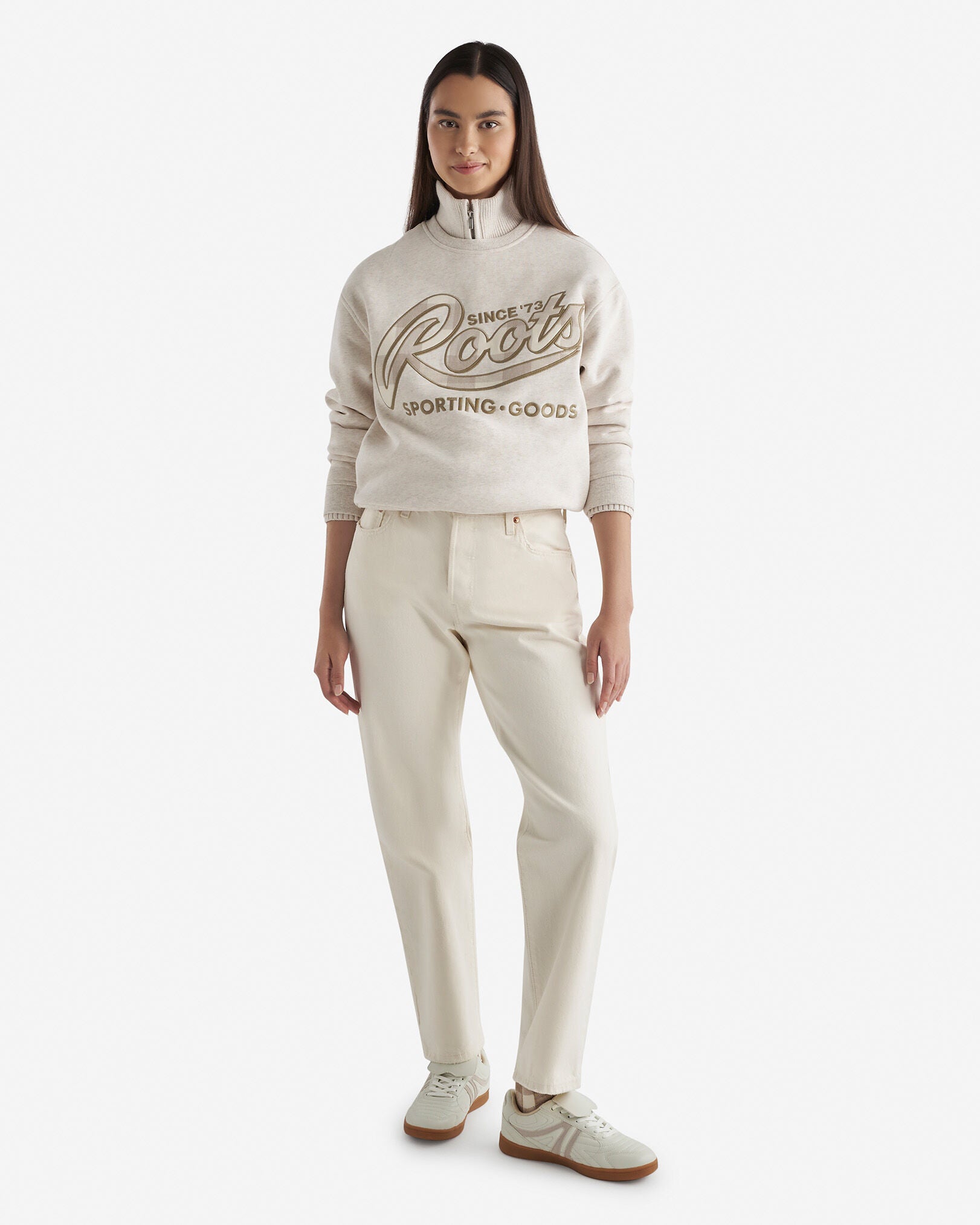Plaid Applique Crew