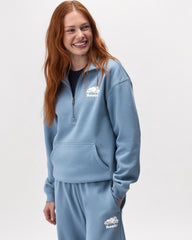 Organic Cooper Relaxed Quarter Zip Stein