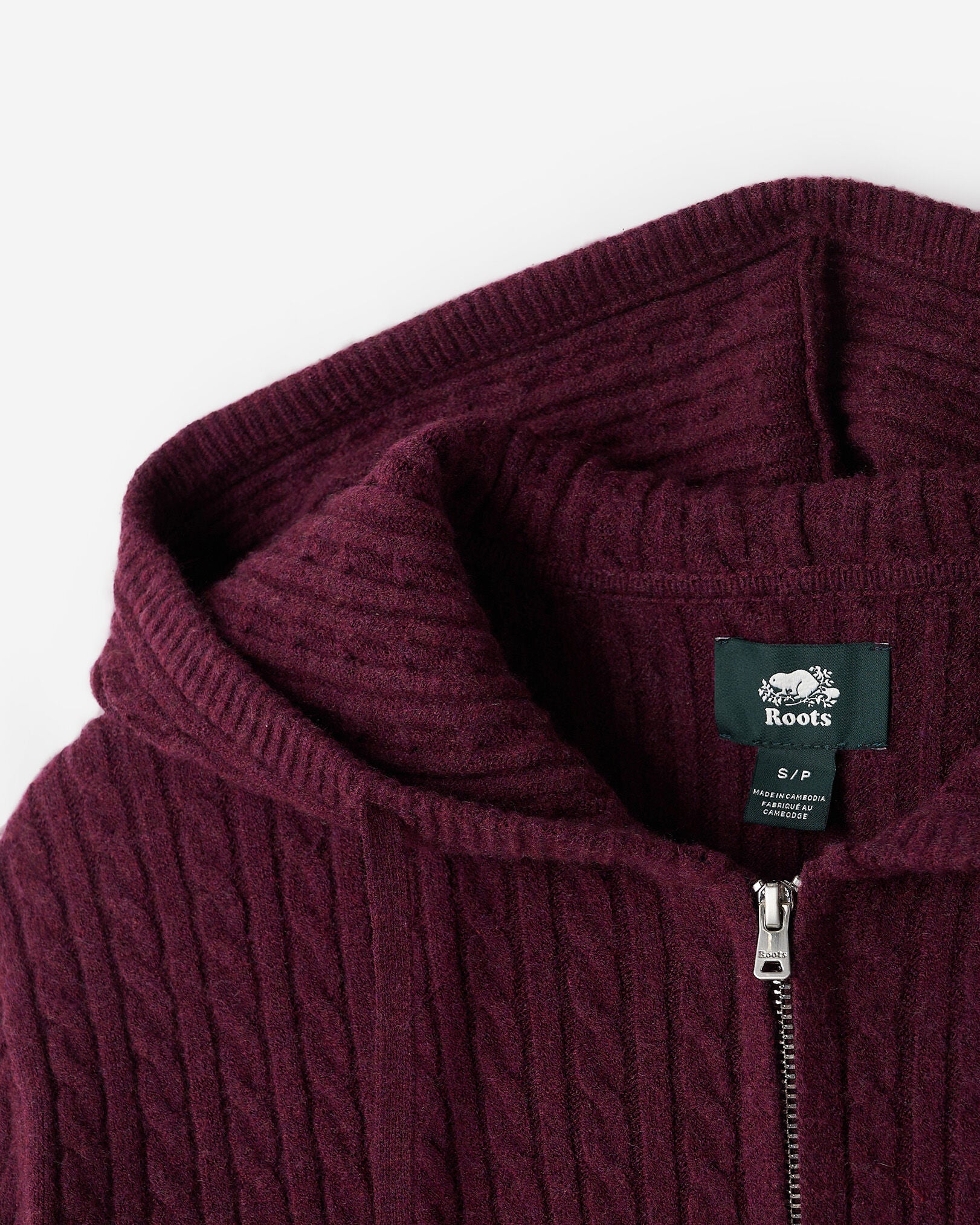 Bowen Cable Knit Full Zip Hoodie