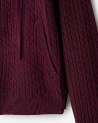 Bowen Cable Knit Full Zip Hoodie
