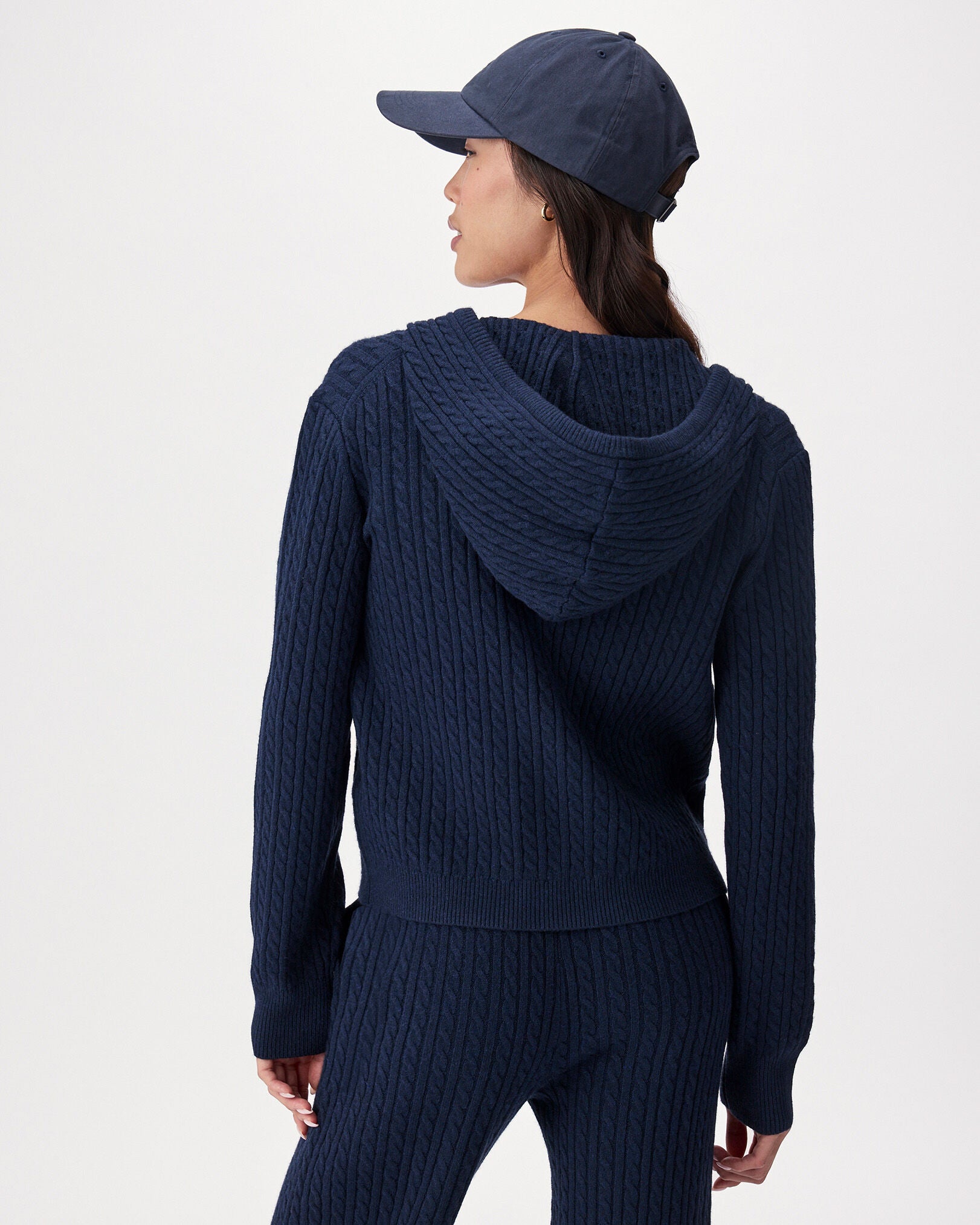 Bowen Cable Knit Full Zip Hoodie