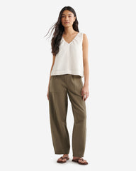 Welland Knit Twill Barrel Pant